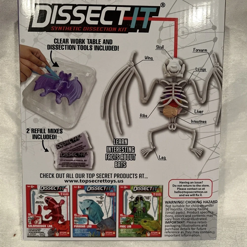 STEM - NEW Dissect-it Synthetic Lab Dissection Kit‎ - Toy Project Bat Biology